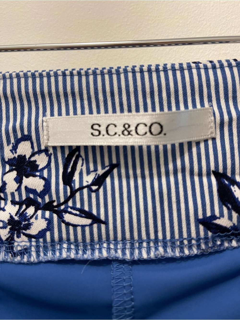 Striped Navy & White Floral Skort - Picture 6 of 8
